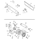 GE DBXR463GG0WW backsplash, blower & motor assembly diagram