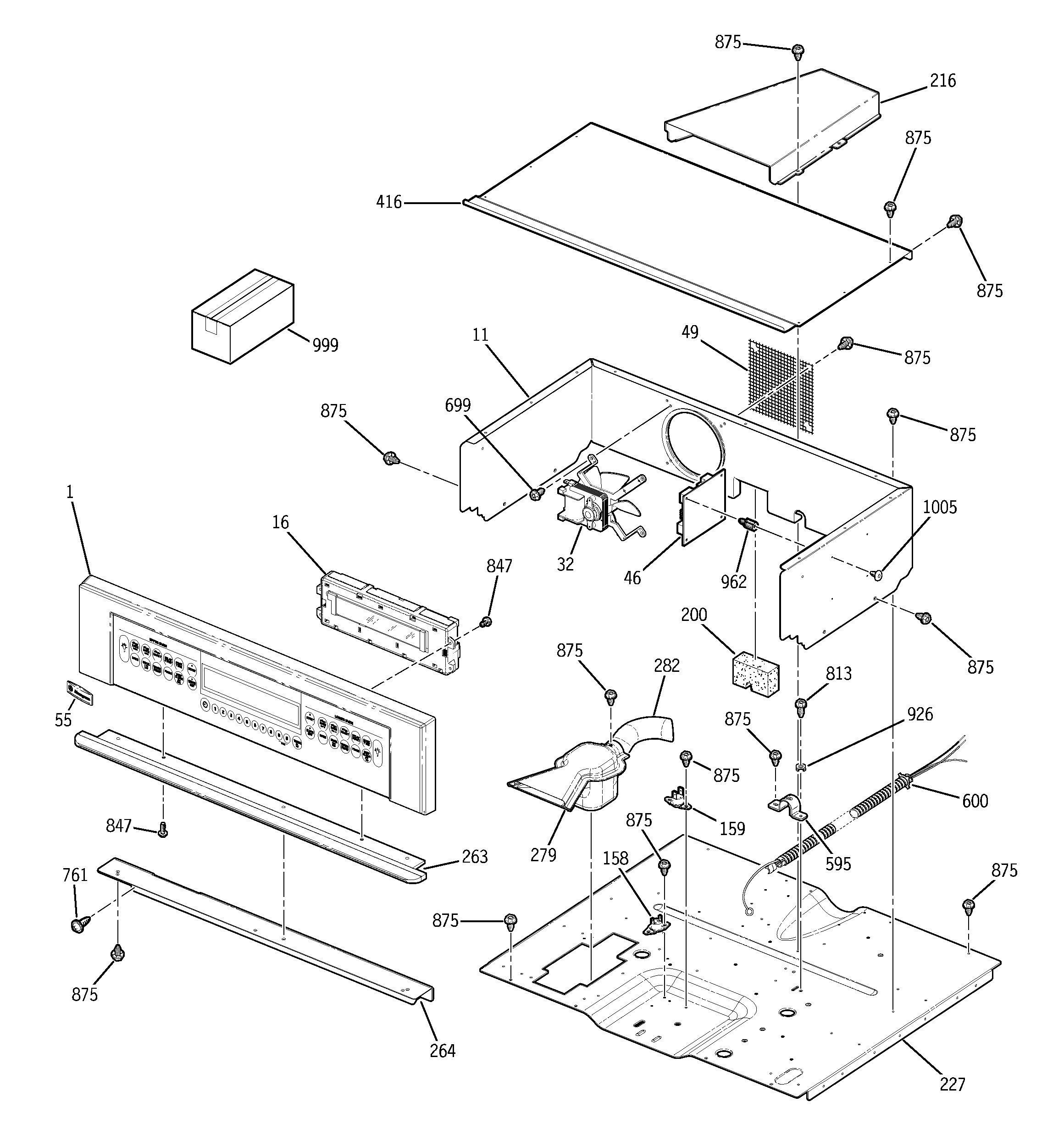 GE ZEK958SF7SS control panel diagram