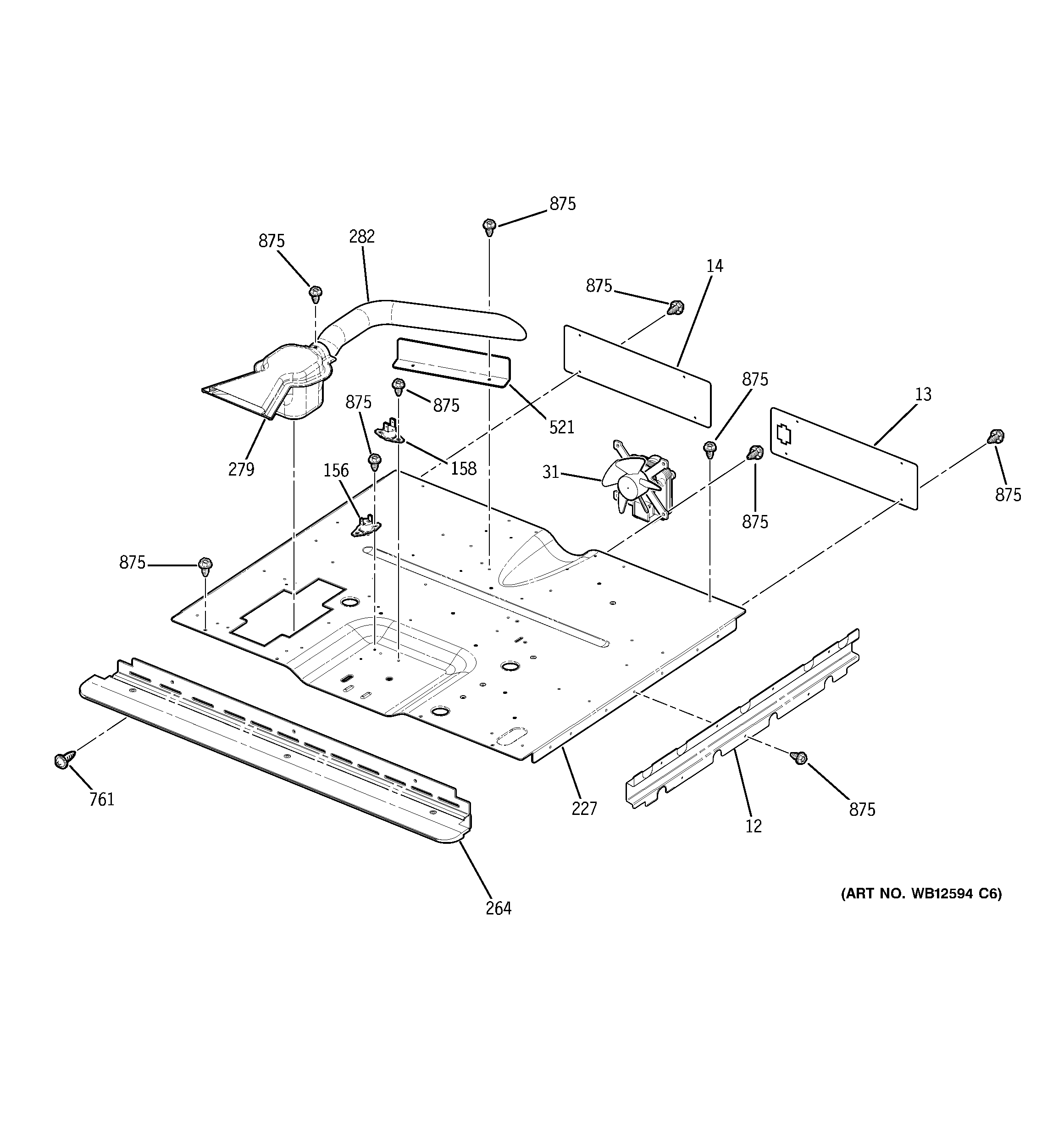 GE ZEK958SF7SS center spacer diagram