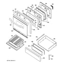 GE JGBP85CEJ5CC door & drawer parts diagram