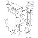 GE ZDI15CBBE cabinet, liner & door parts diagram