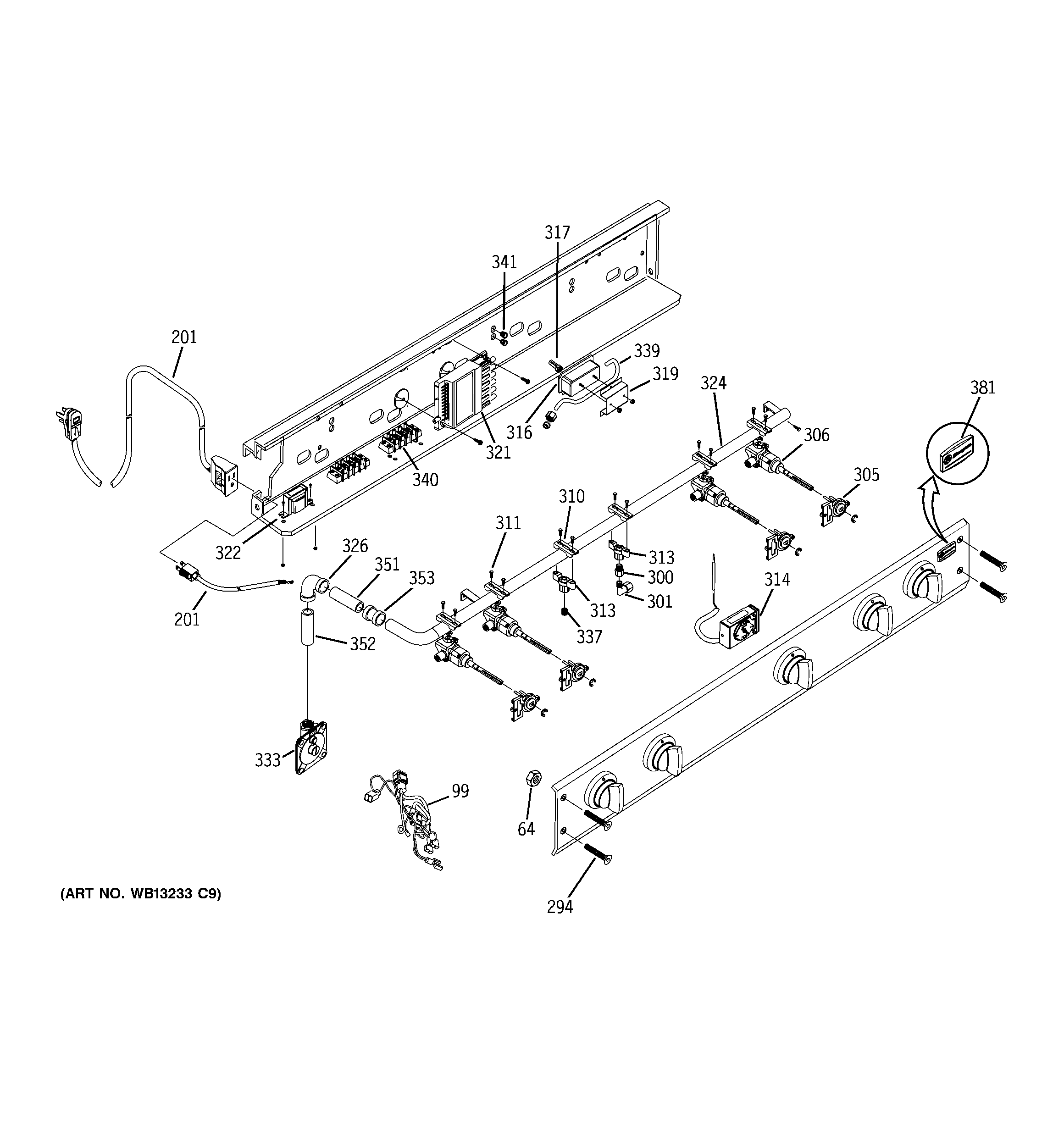 GE ZGU36N4DH4SS manifold assembly diagram
