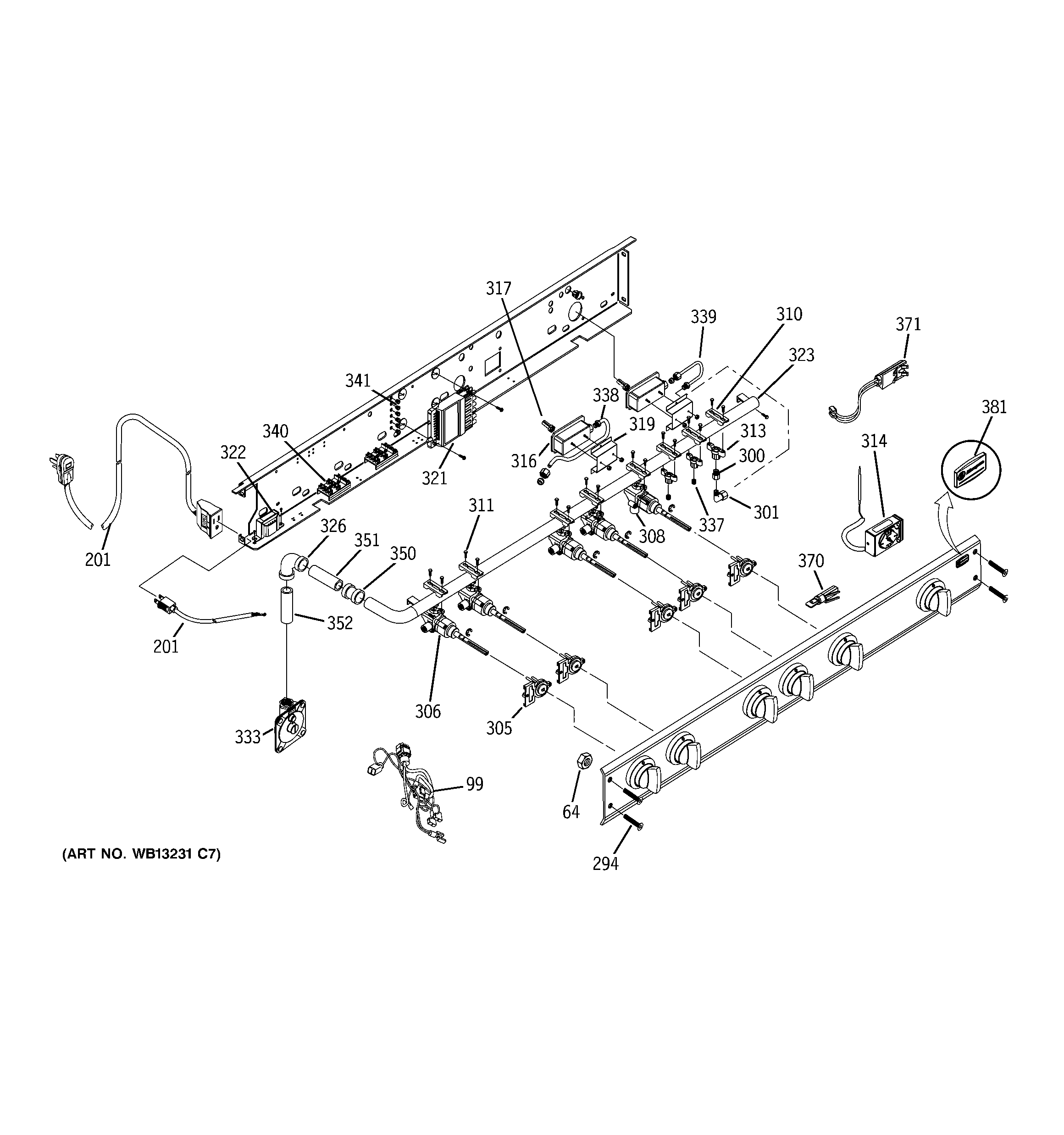 GE ZGU48N4GH4SS manifold assembly diagram