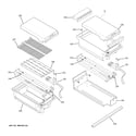 GE ZGU48N4GH5SS grill & griddle assembly diagram