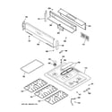 GE JGBS10WEH3WW control panel & cooktop diagram