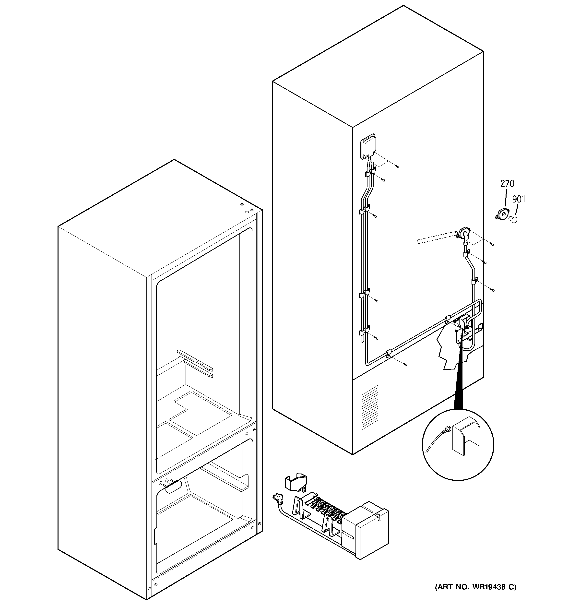 GE PDS22MBPACC water system diagram