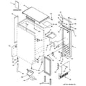 GE ZDI15CBBM cabinet, liner & door parts diagram