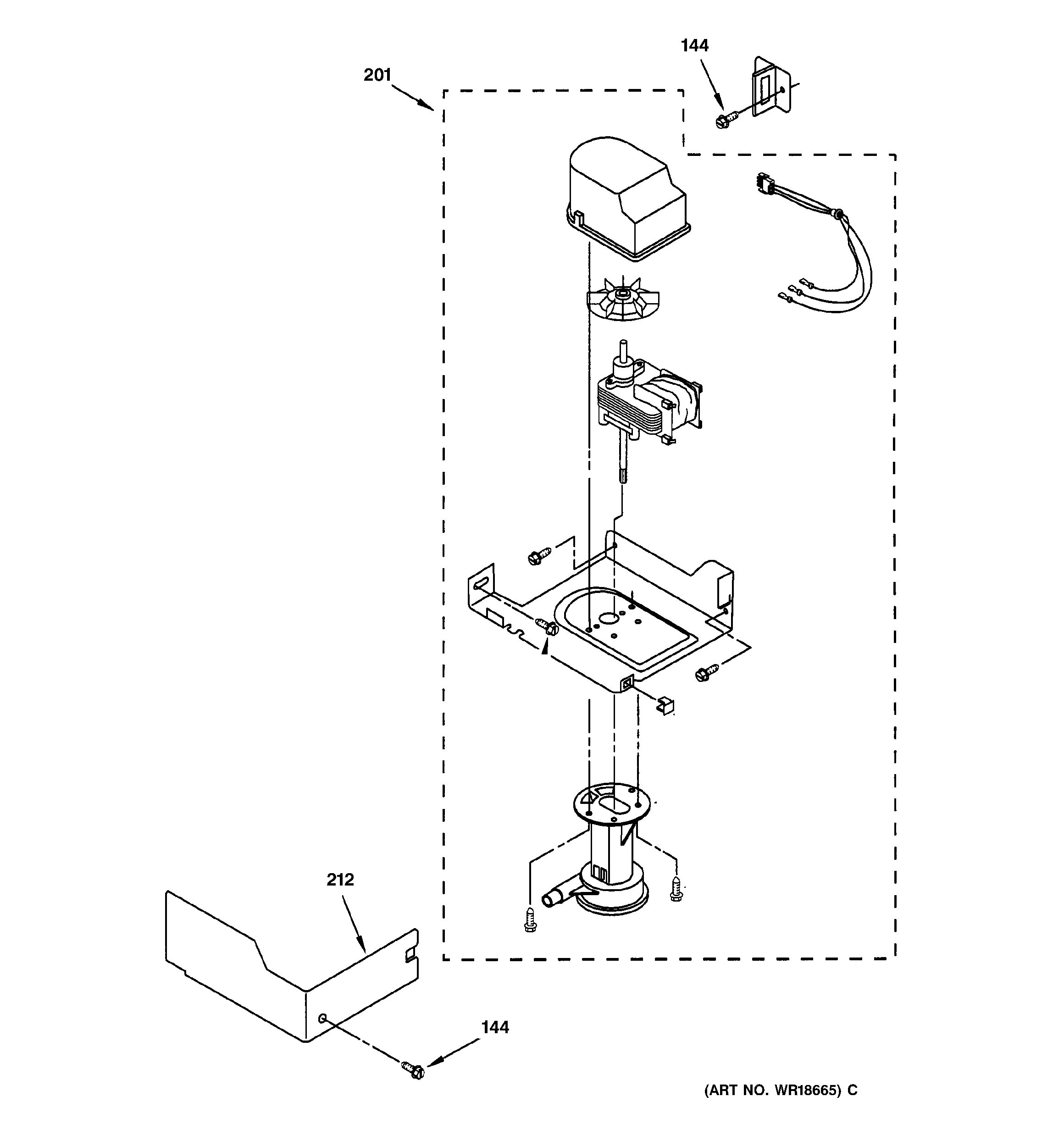 GE ZDI15CJWW pump parts diagram