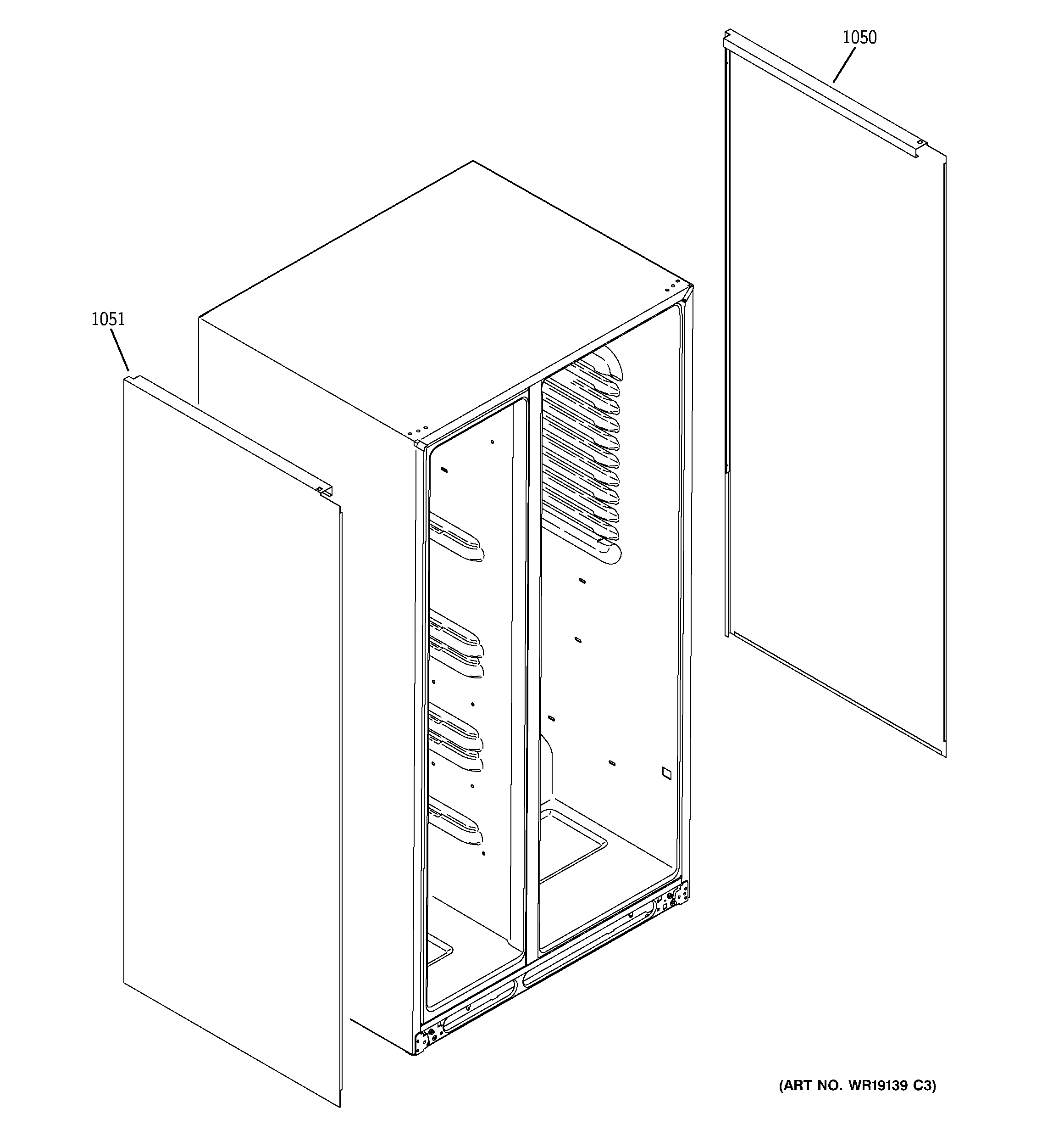 GE CSS25USWASS clad components diagram