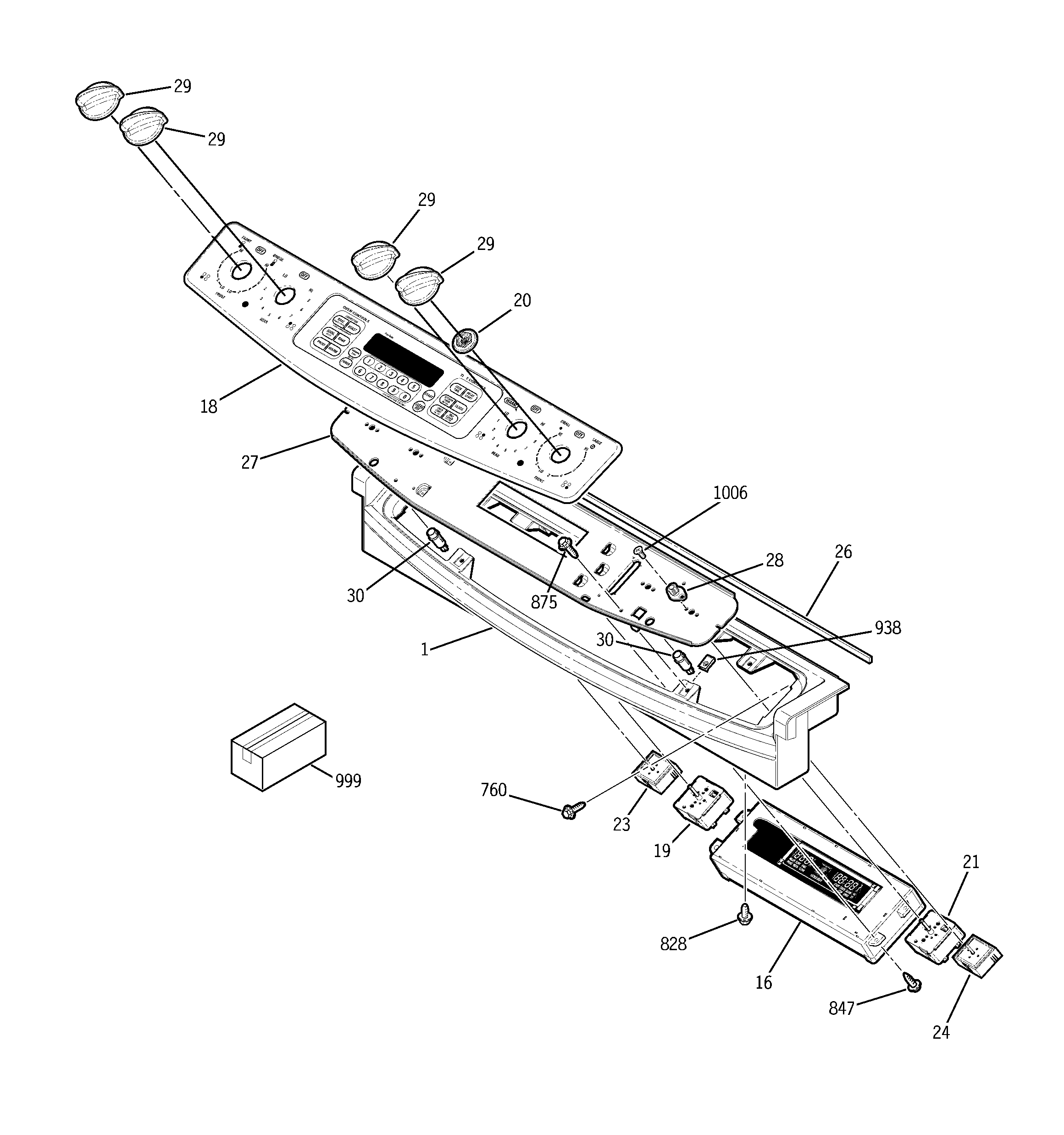 GE JD968SK4SS control panel diagram