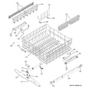 GE GHDA670N10BB upper rack assembly diagram