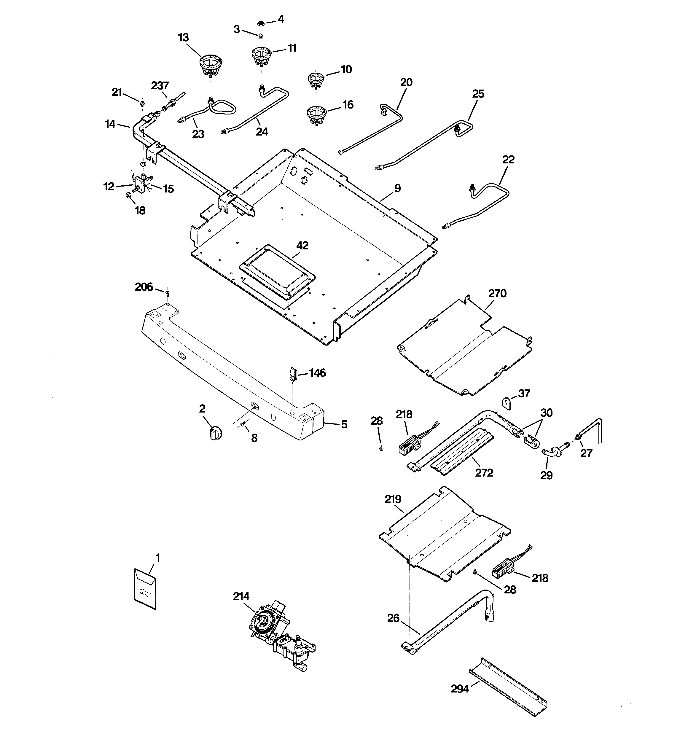 GE JGBP87DEM1WW gas & burner parts diagram