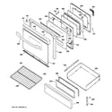 GE JGBP87DEM1WW door & drawer parts diagram