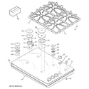 GE JGP940KEK2CC control panel & cooktop diagram