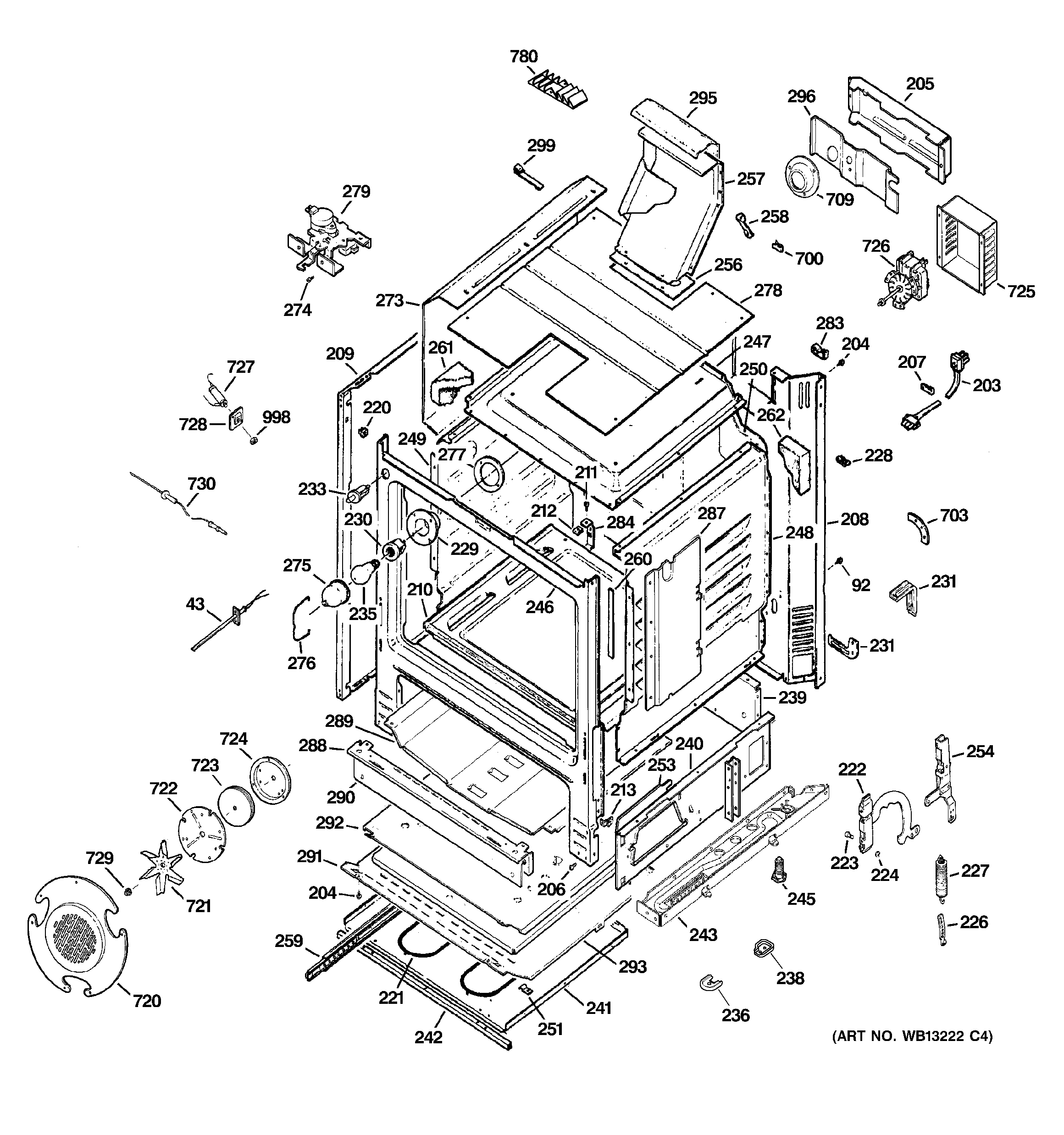 GE JGB916BEK7BB body parts diagram