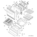 GE JGB918WEK7WW door & drawer parts diagram
