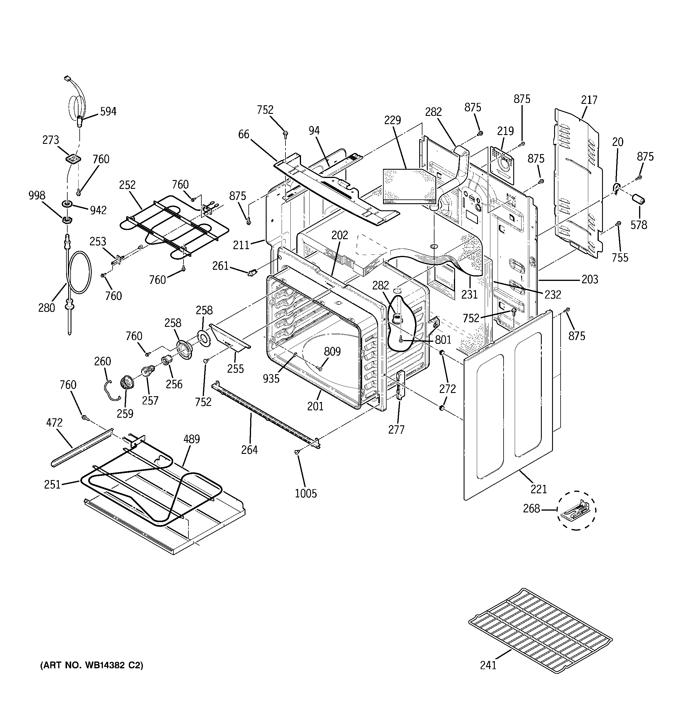 GE JB968KK5CC body parts diagram