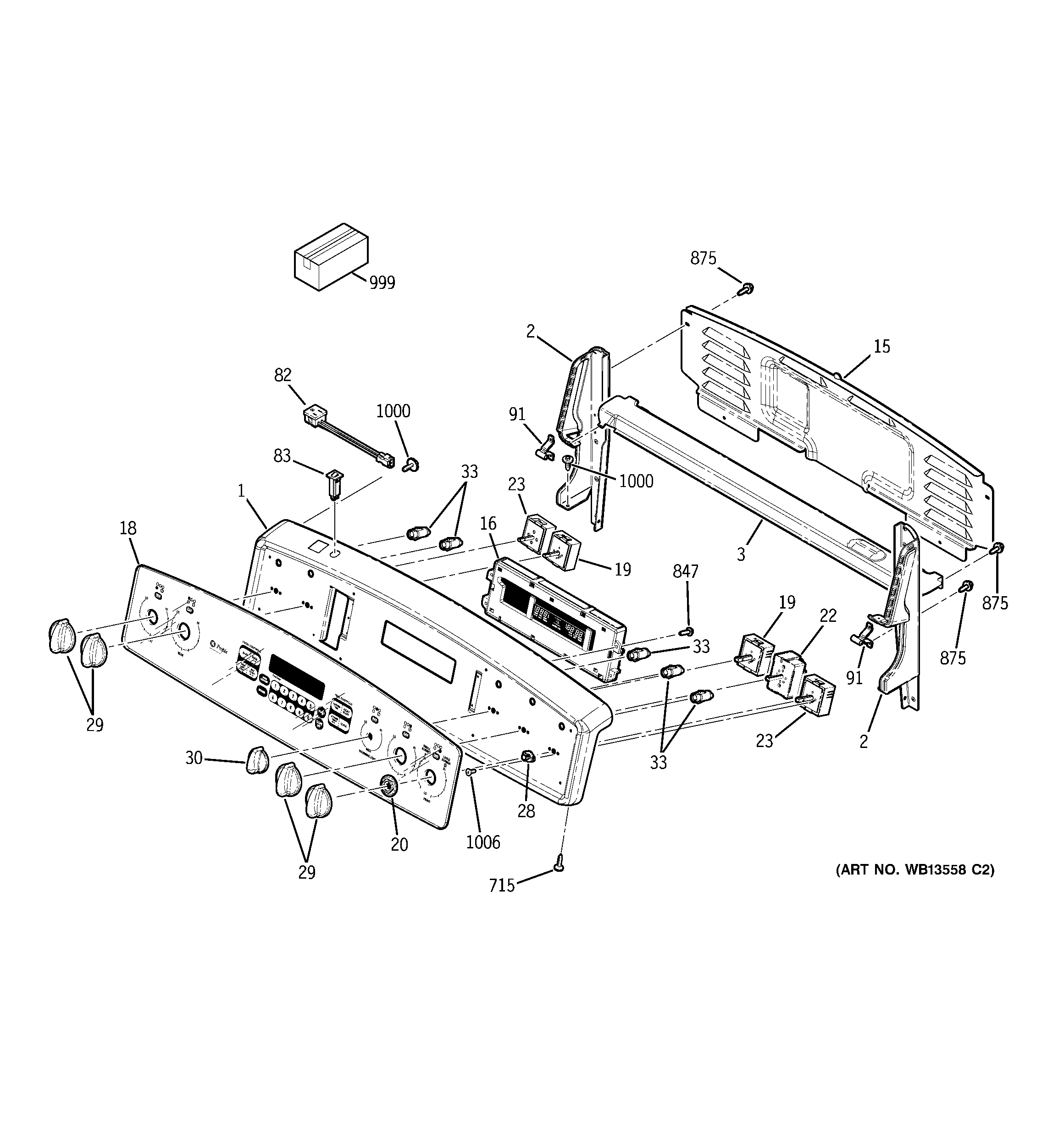 GE JCB800BK5BB control panel diagram