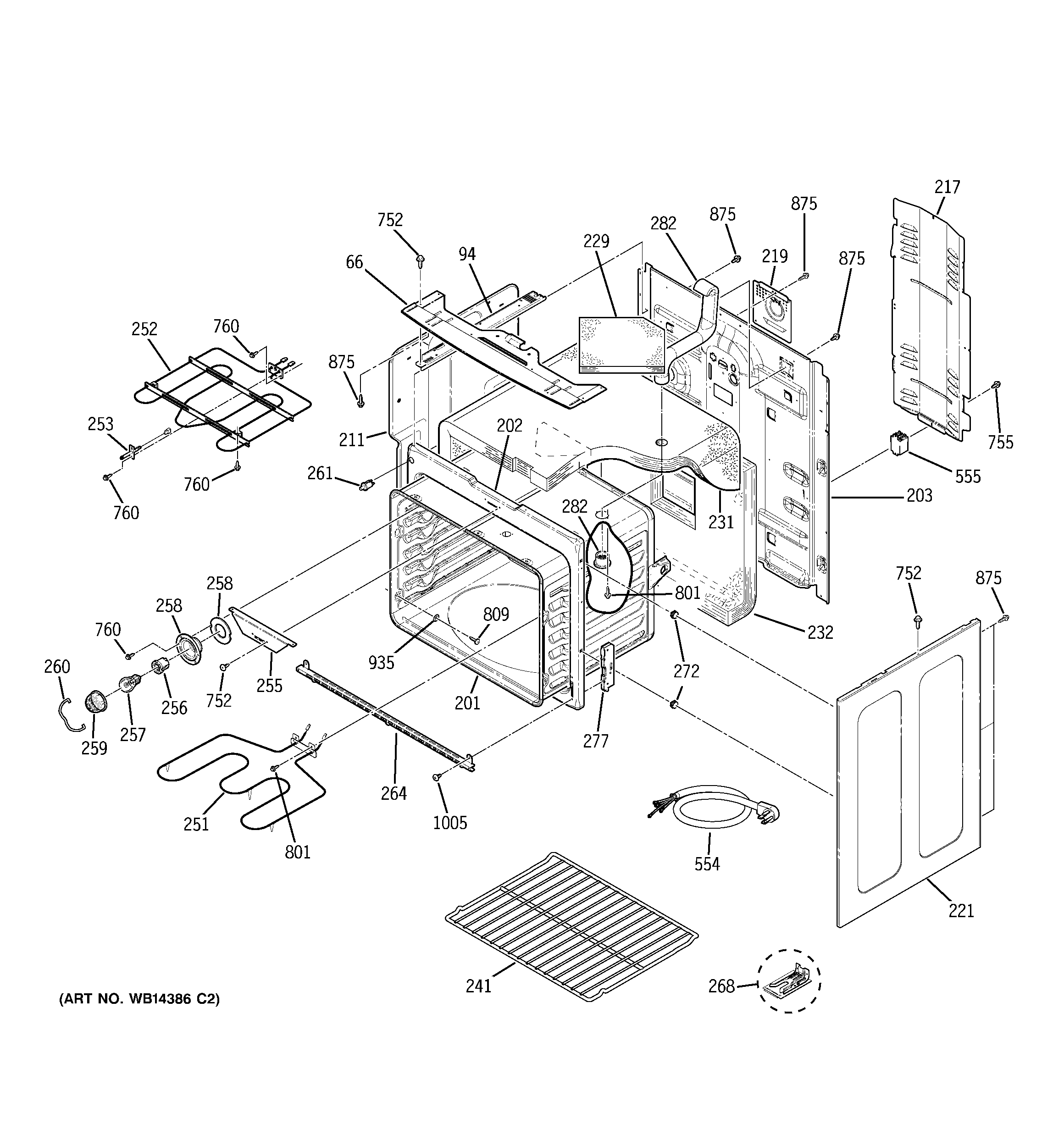 GE JCB900SK5SS body parts diagram