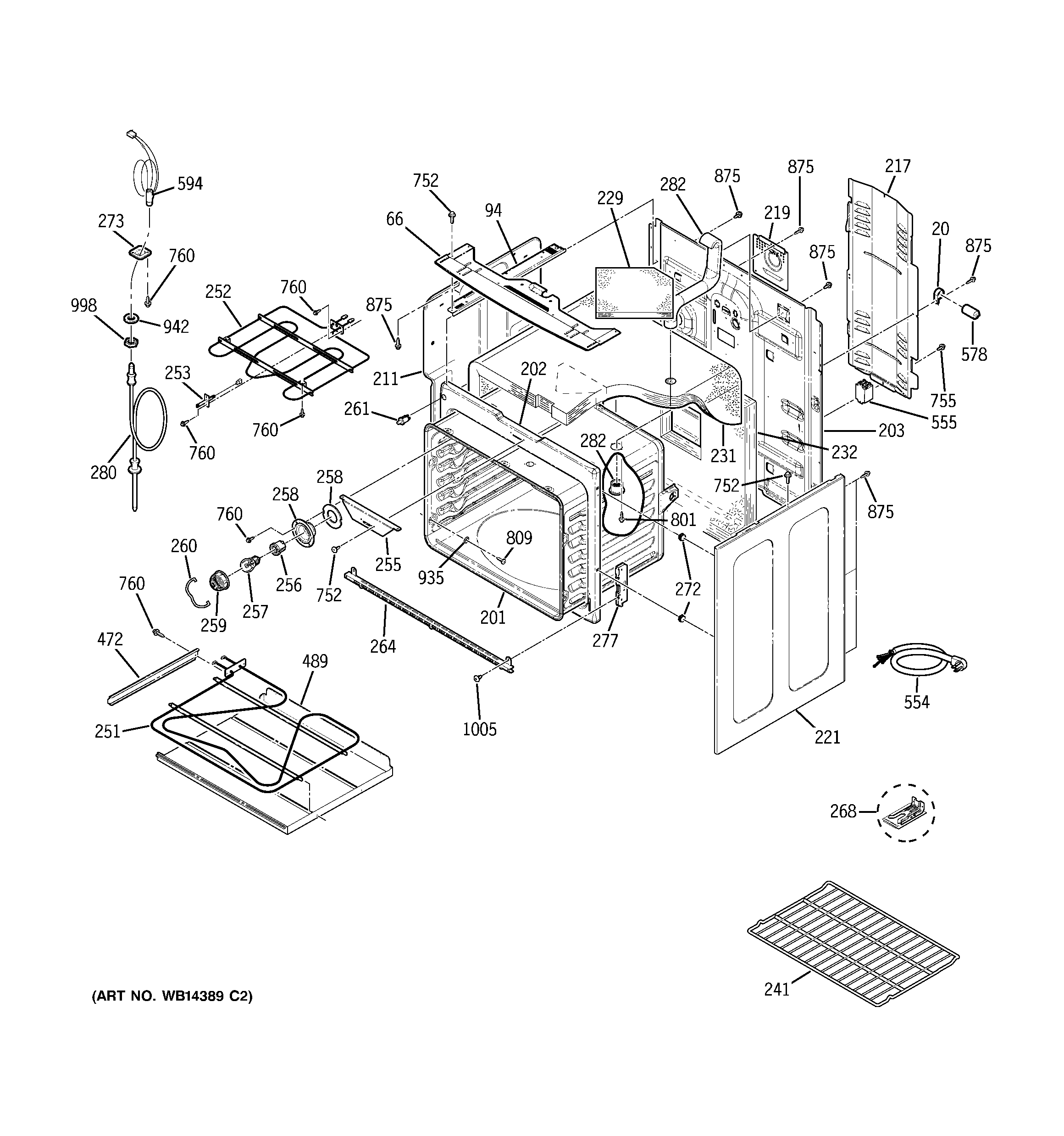 GE JCB910TK6WW body parts diagram