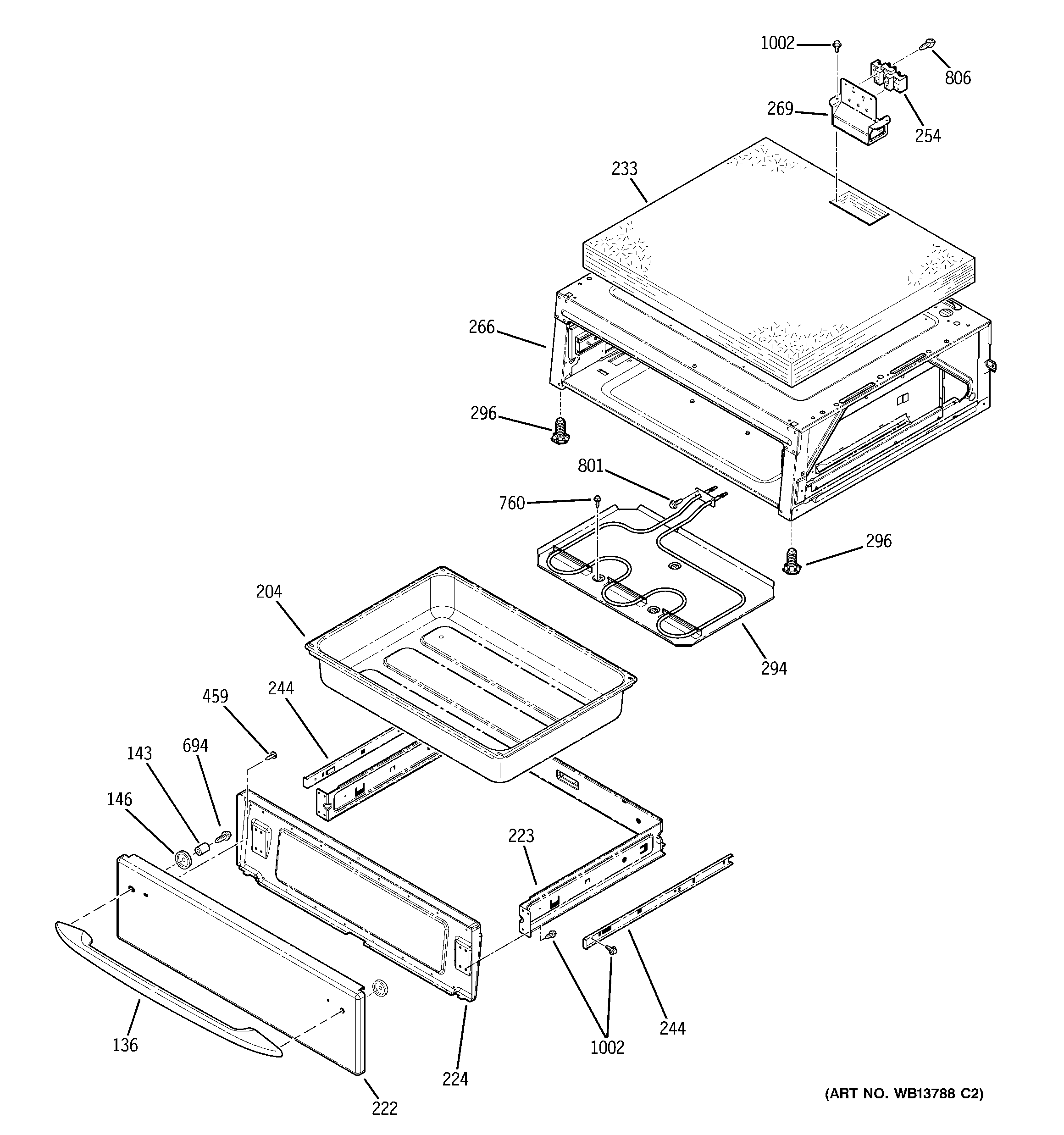 GE JCB910TK6WW warming drawer diagram
