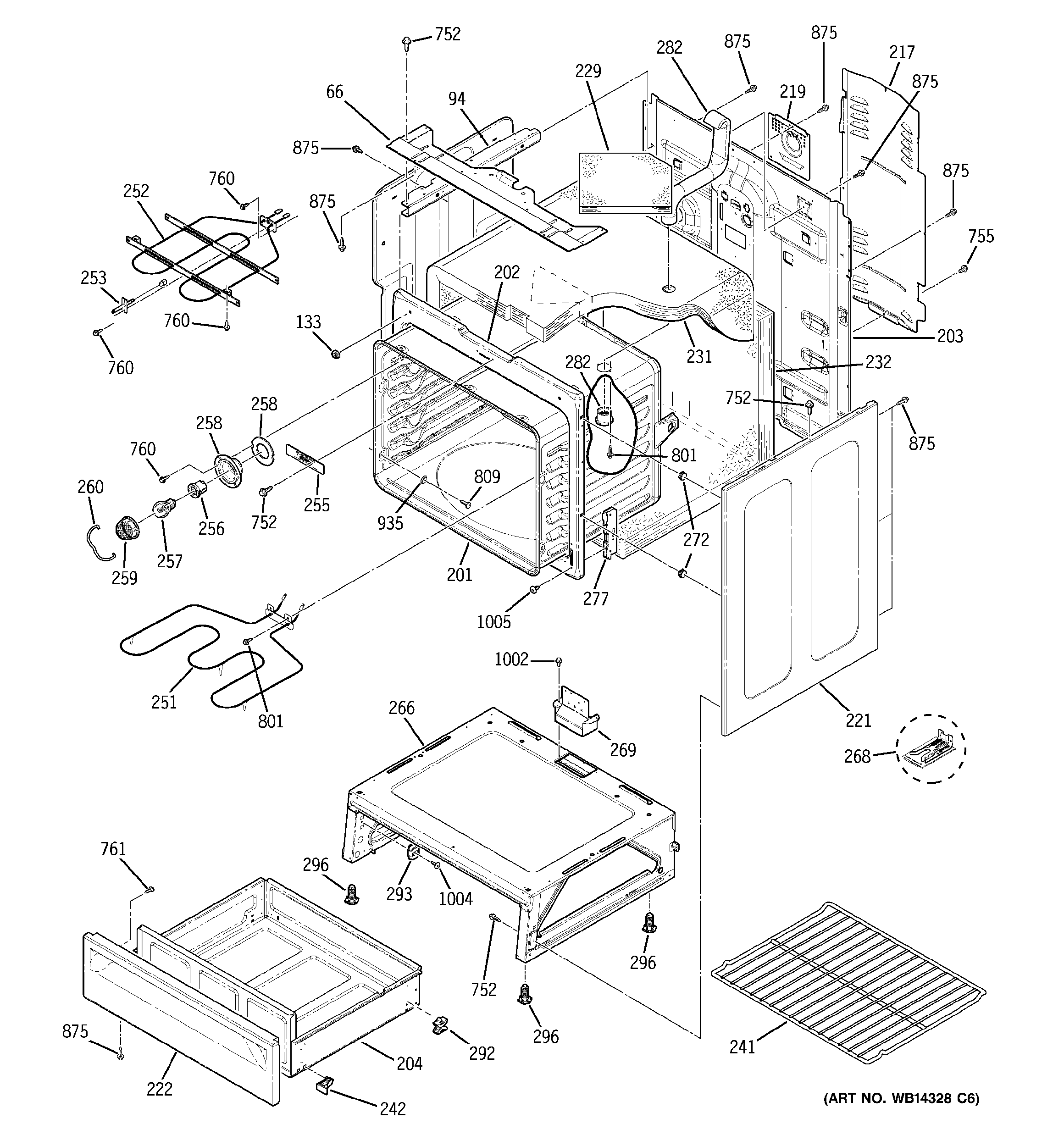 GE JBP71CM2BB body parts diagram