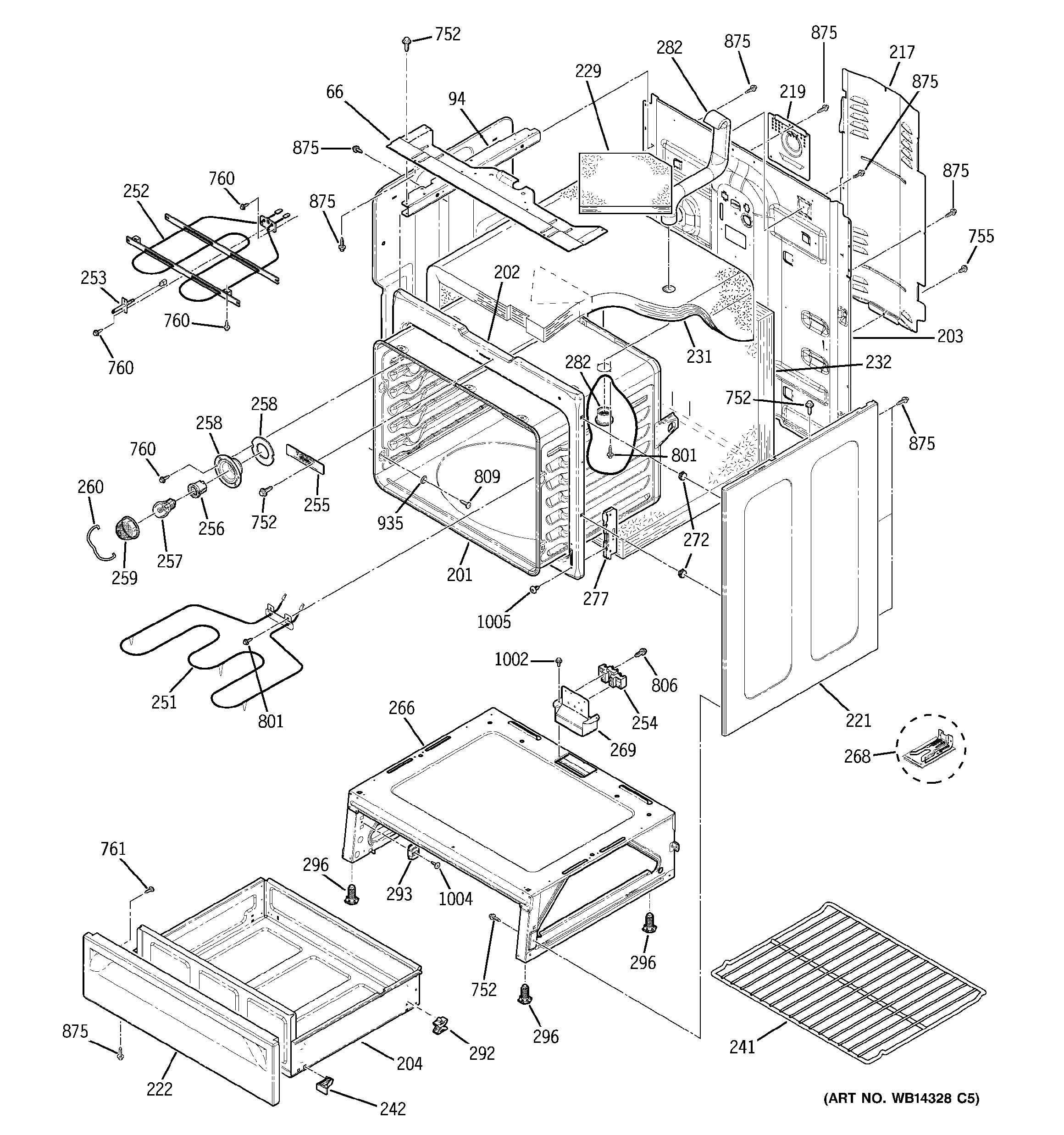 GE JBP80DM2WW body parts diagram