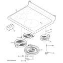 GE EER2000M02CC cooktop diagram