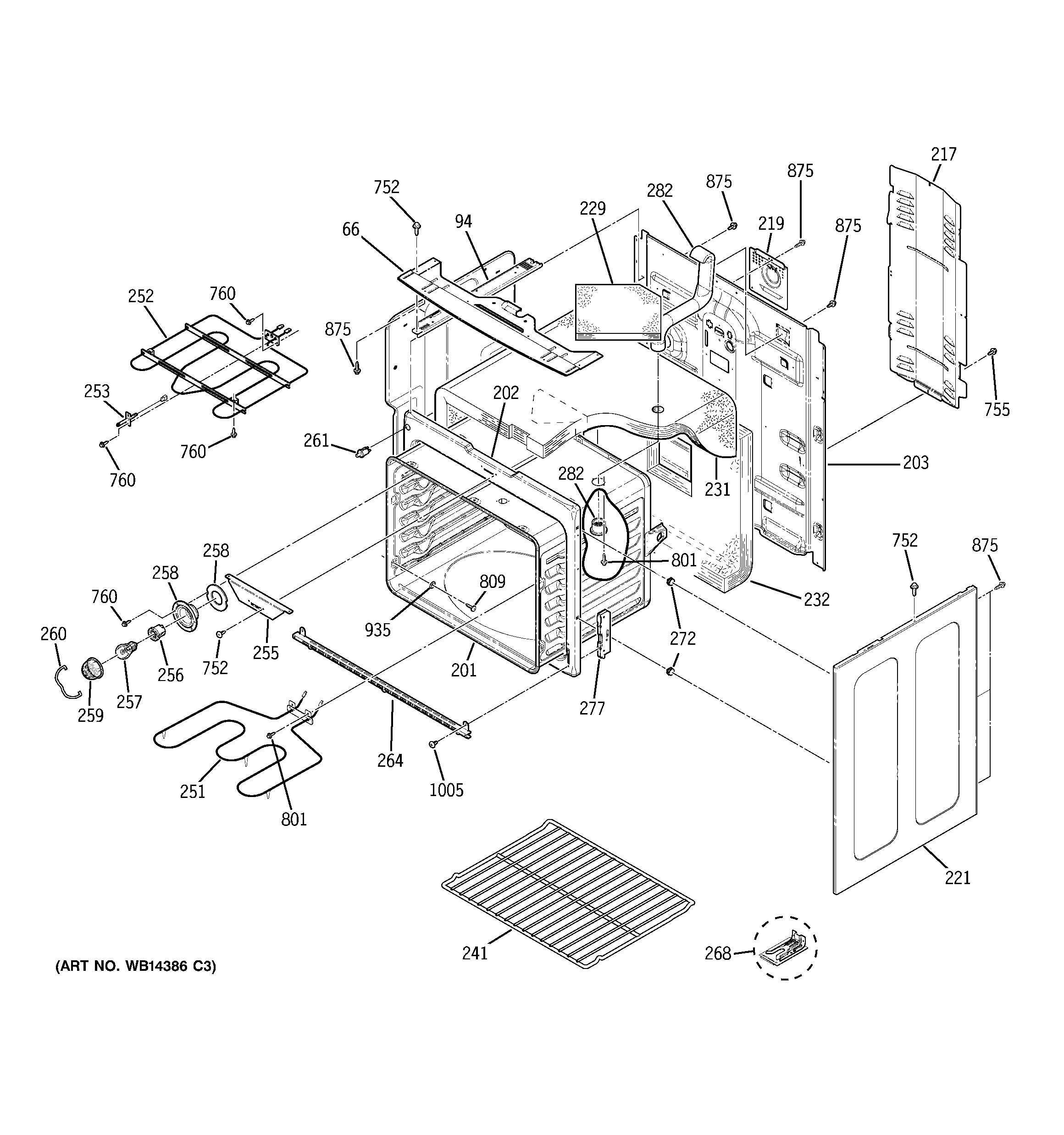 GE JB900SK6SS body parts diagram