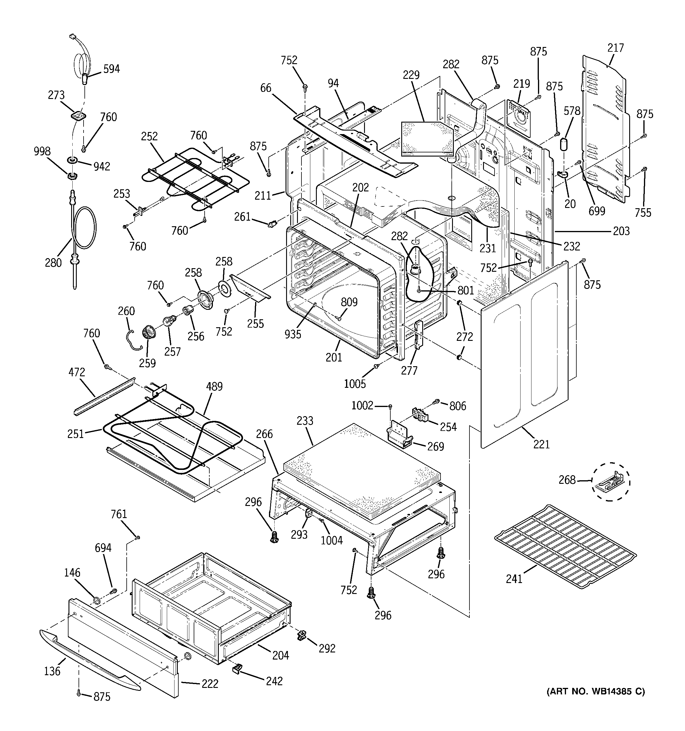 GE JB988SK6SS body parts diagram