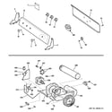 GE DHDSR46EG2WW backsplash, blower & motor diagram