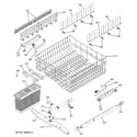 GE PDW7912N20BB upper rack assembly diagram