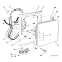 GE DNCD450GG1WC front panel & door diagram
