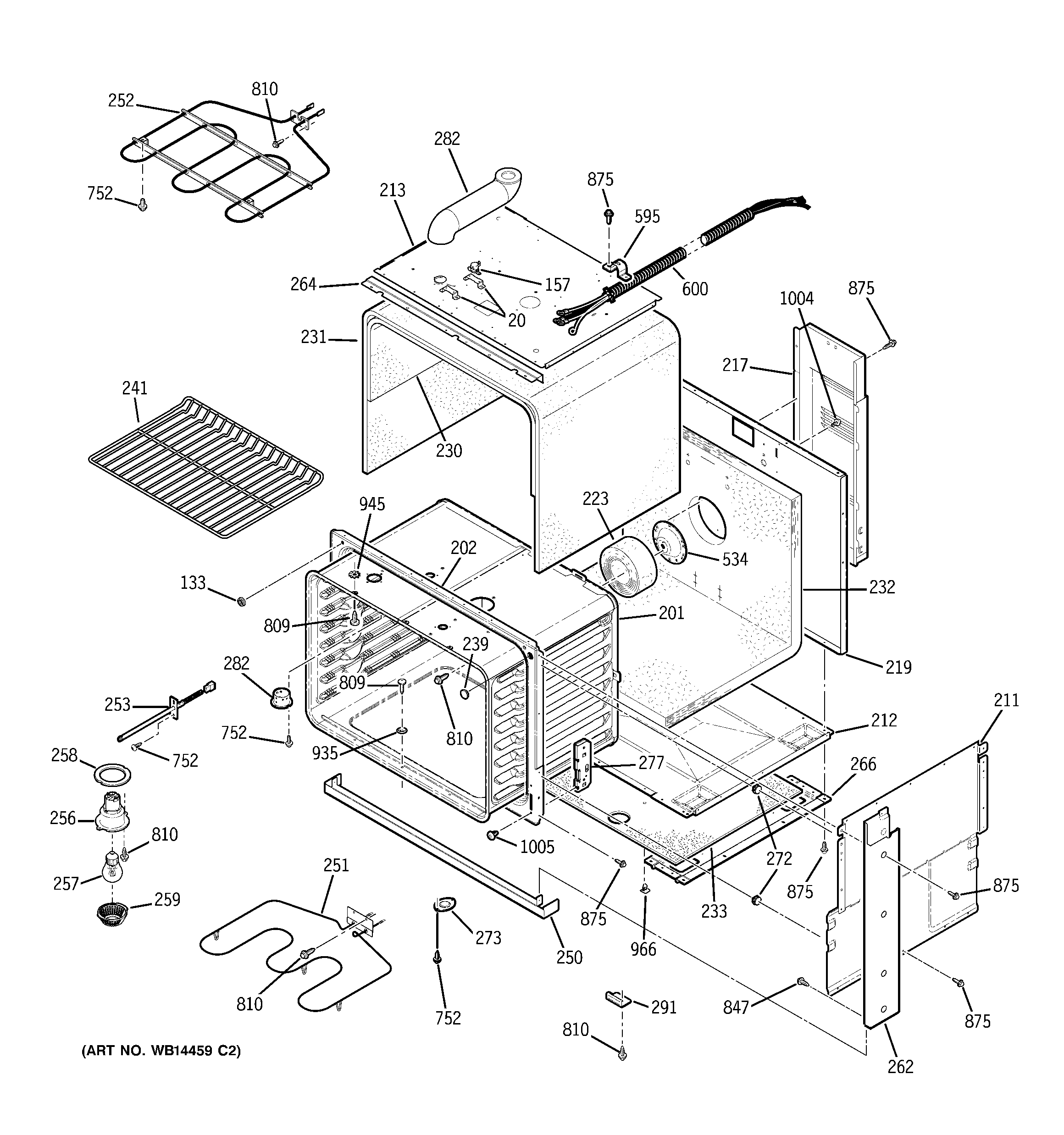 GE JDS28WK4WW body parts diagram
