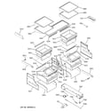 GE ZICP720ASDSS shelves & drawers diagram