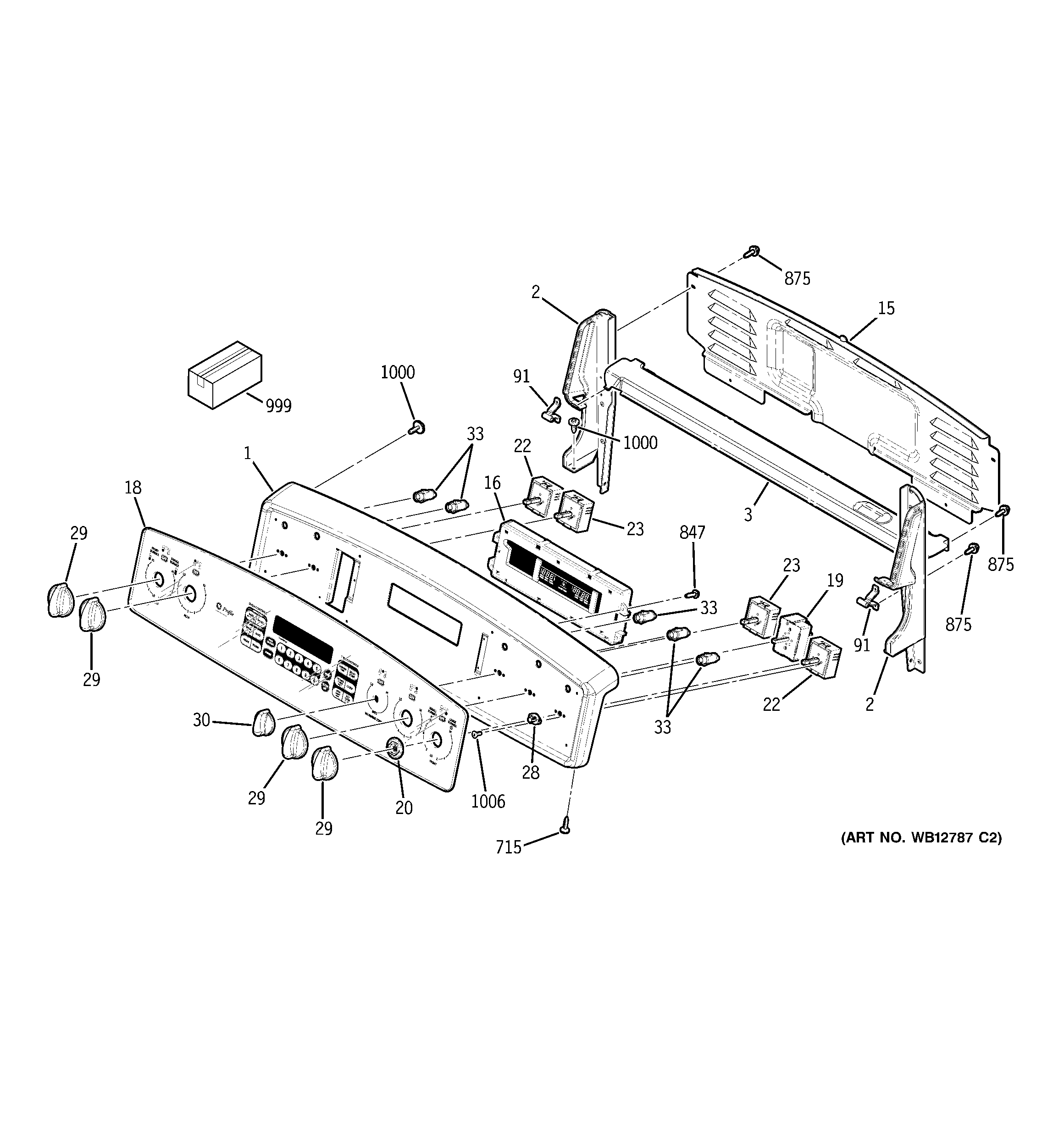 GE JB910TK6WW control panel diagram