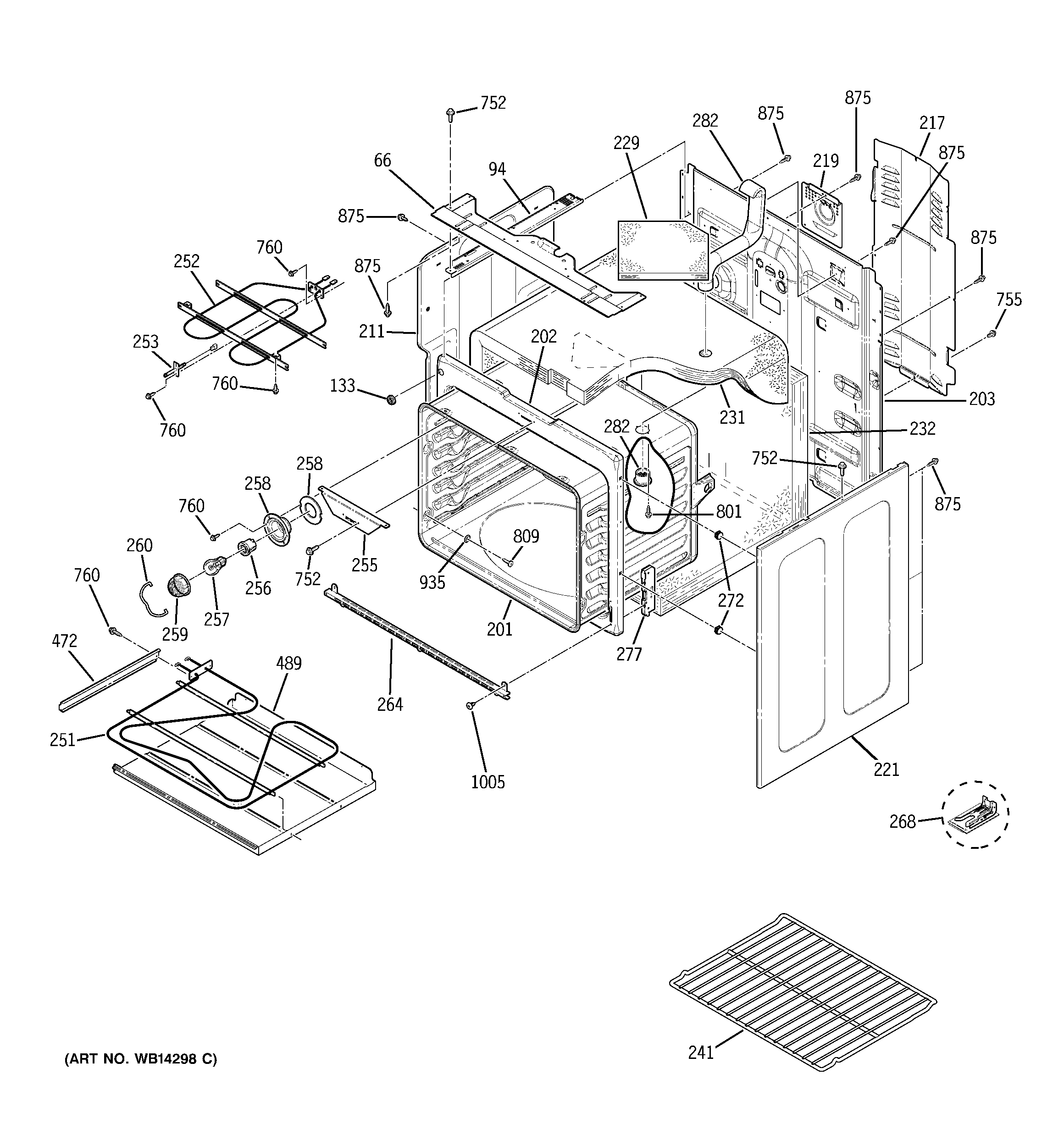 GE JBP89TM2WW body parts diagram