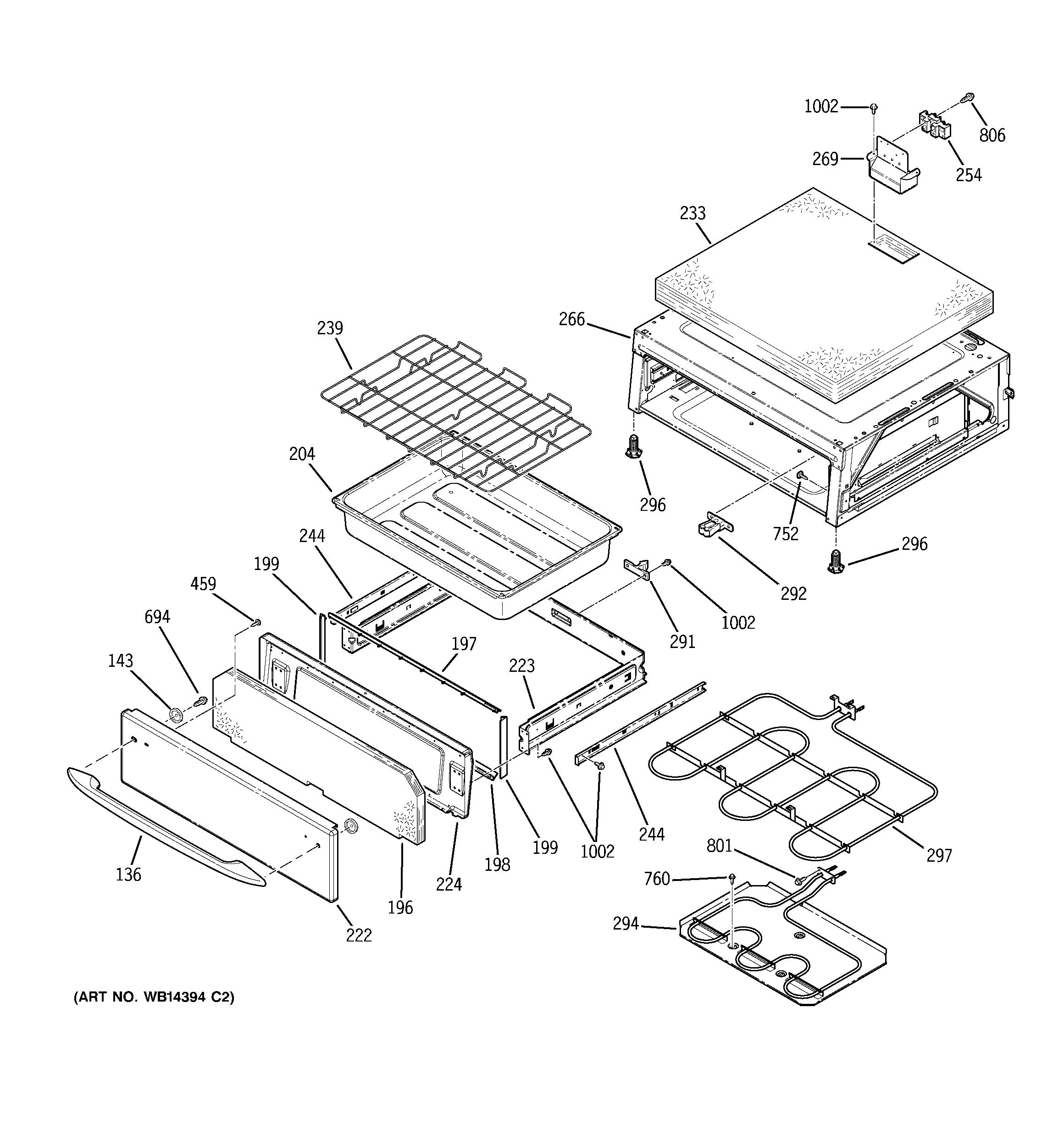 GE JCB968WK6WW warming drawer diagram
