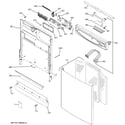 GE GLD6900N10WW escutcheon & door assembly diagram