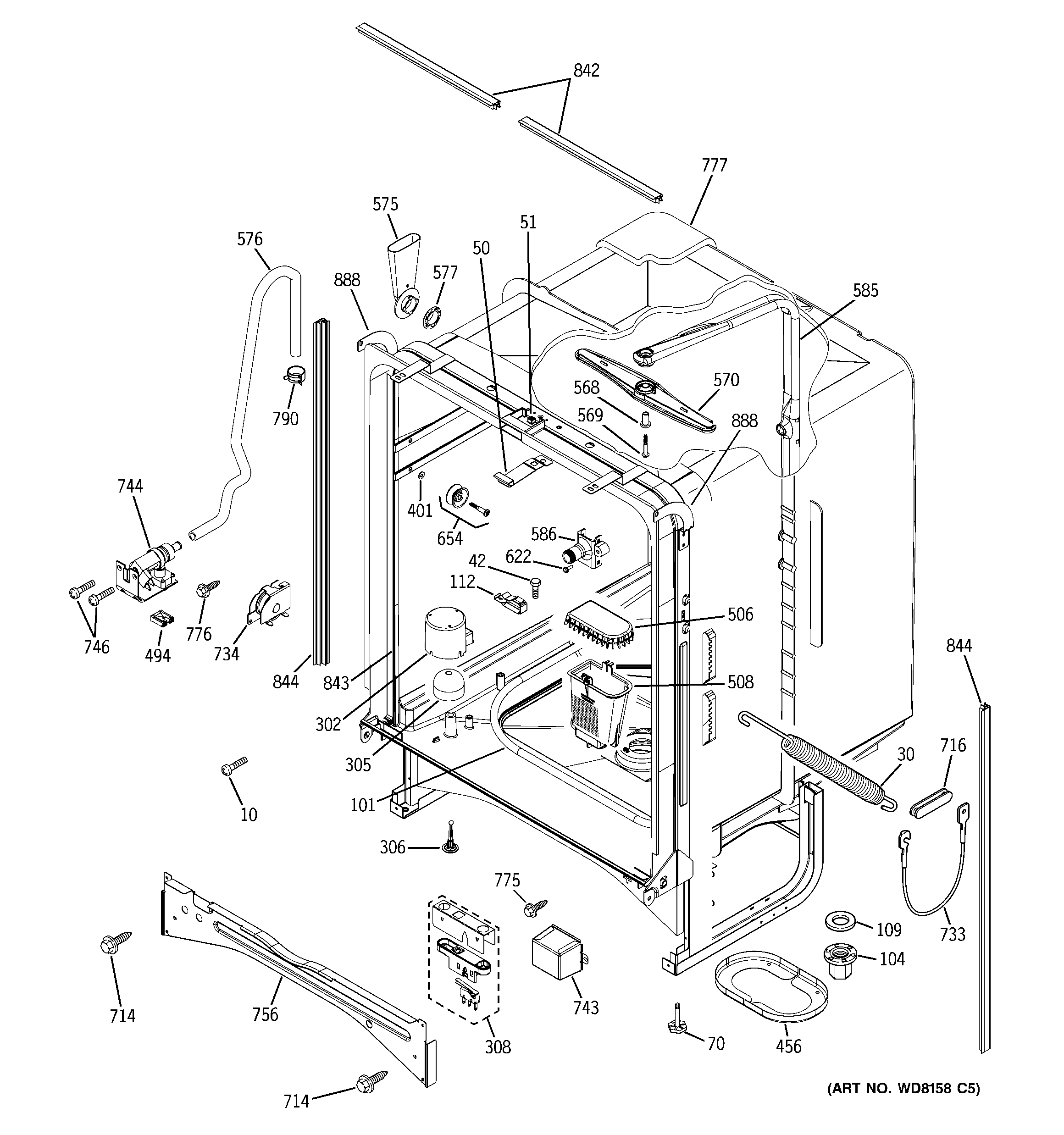 GE GLD6960N20SS body parts diagram