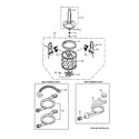 GE WSLP1100A1AA tub & agitator diagram