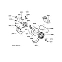 GE DDP1375GEM blower & drive assembly diagram