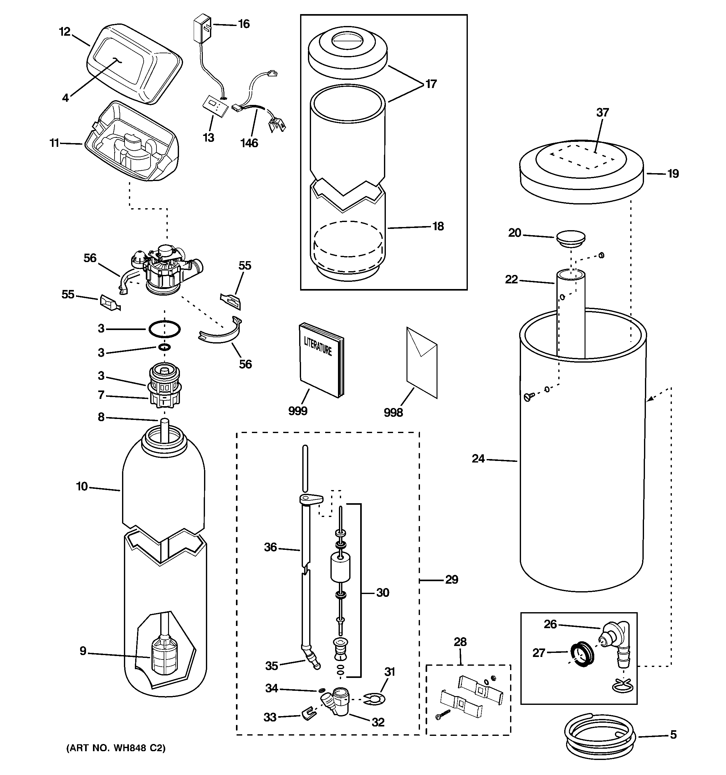 GE GNSM48F00 body parts diagram