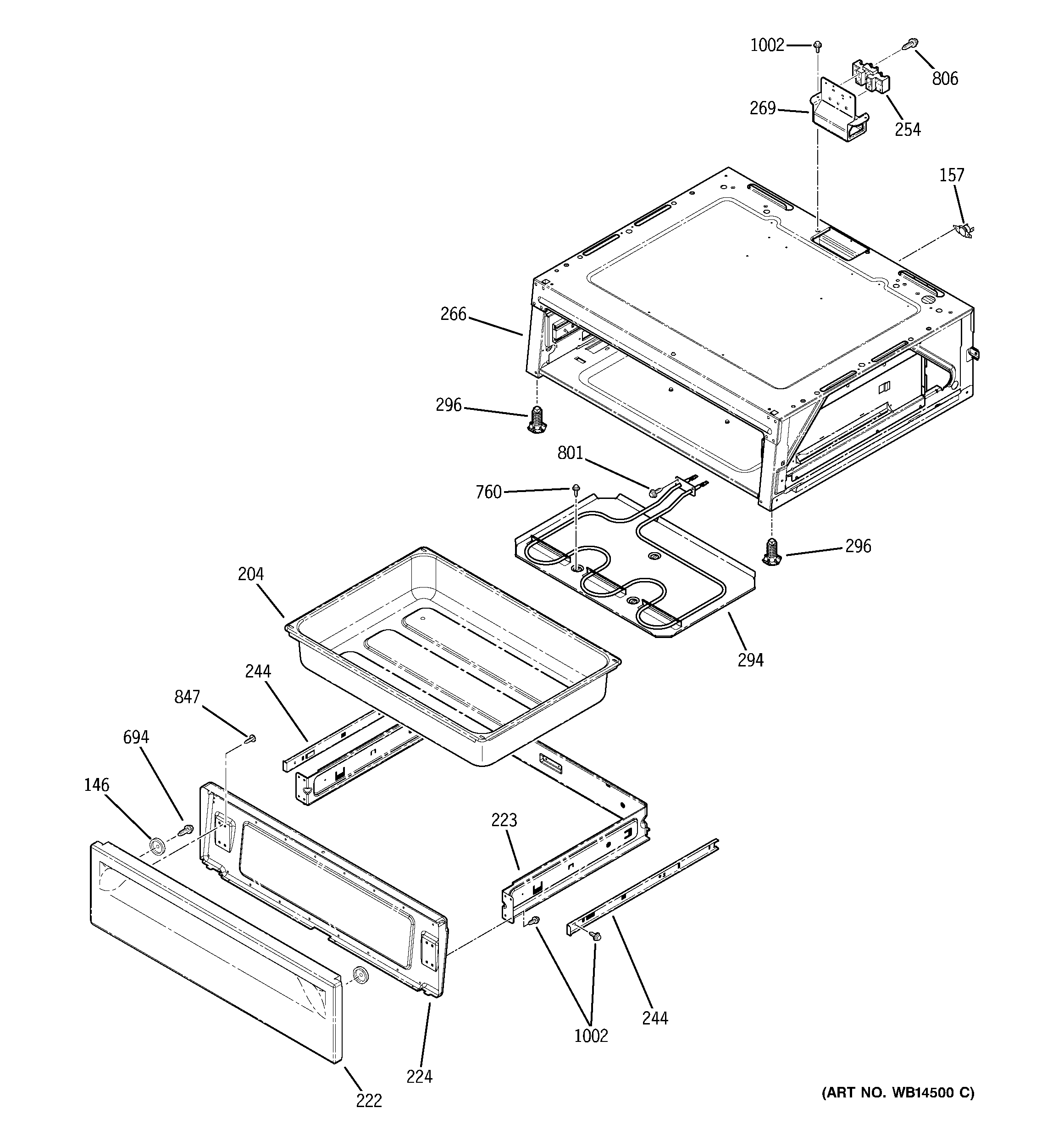 GE JBP81TM1CC warming drawer diagram