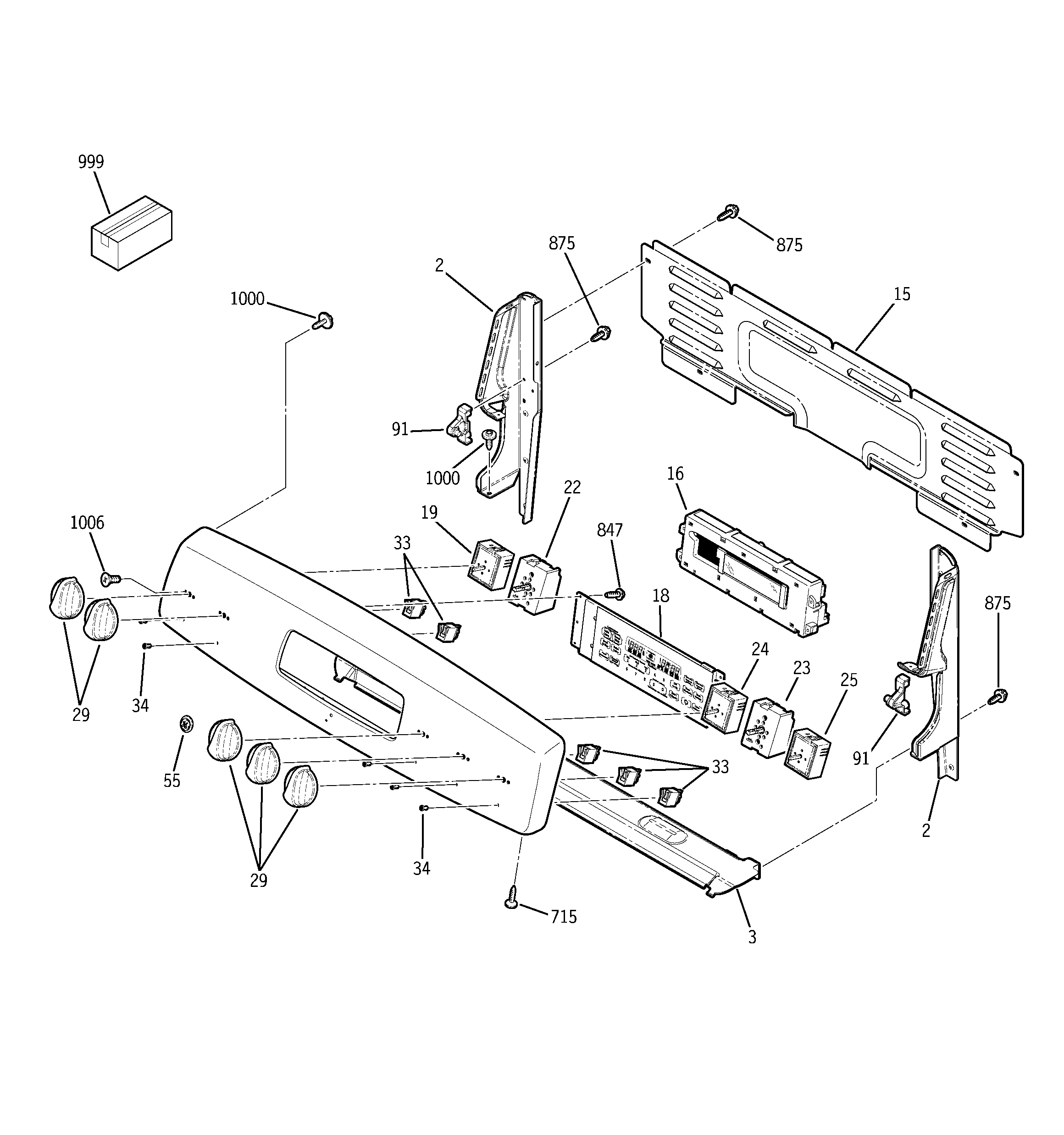 GE JBP84DM2BB control panel diagram