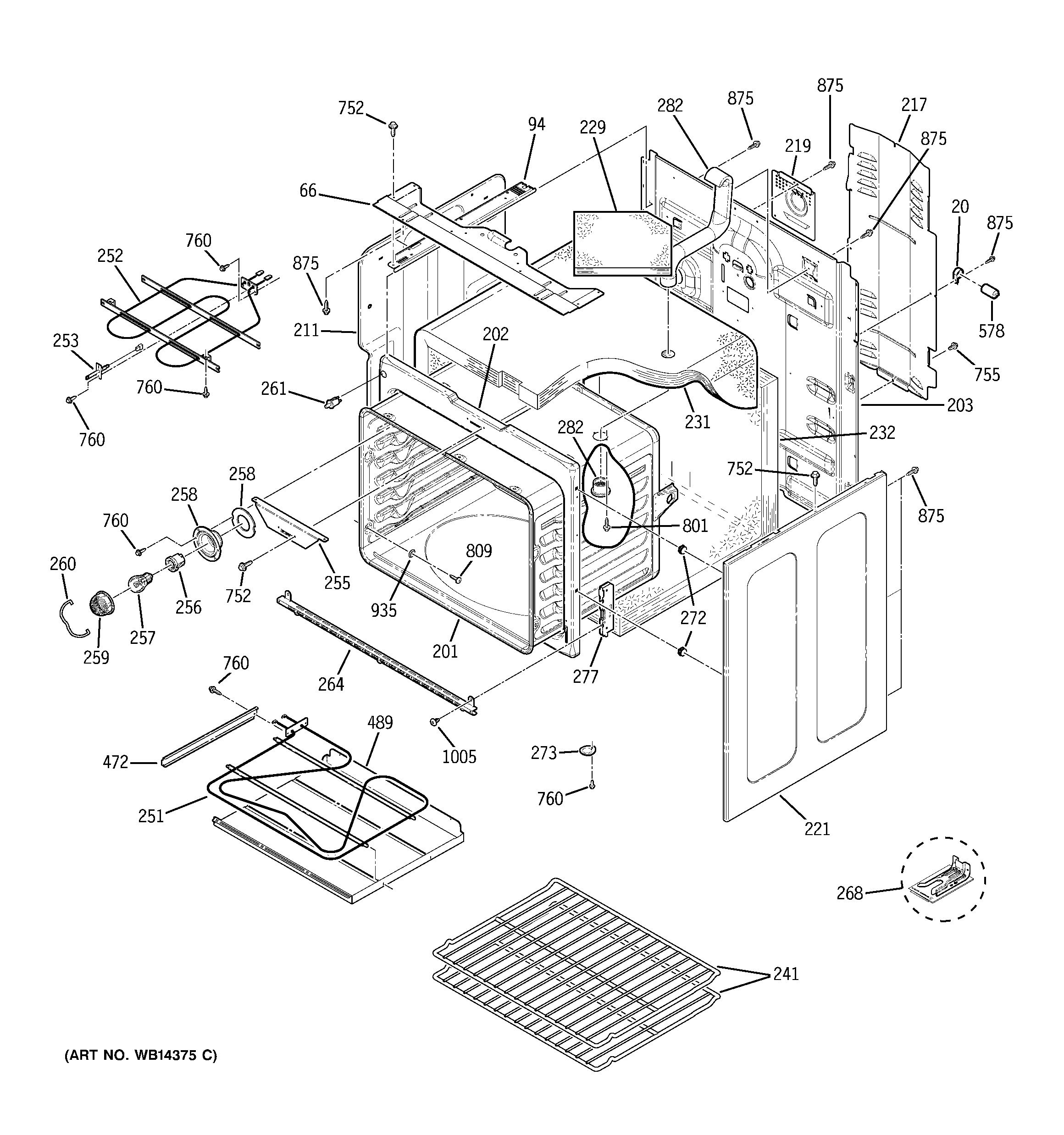 GE JBP84DM2BB body parts diagram