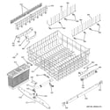 GE PDW7712N20SS upper rack assembly diagram