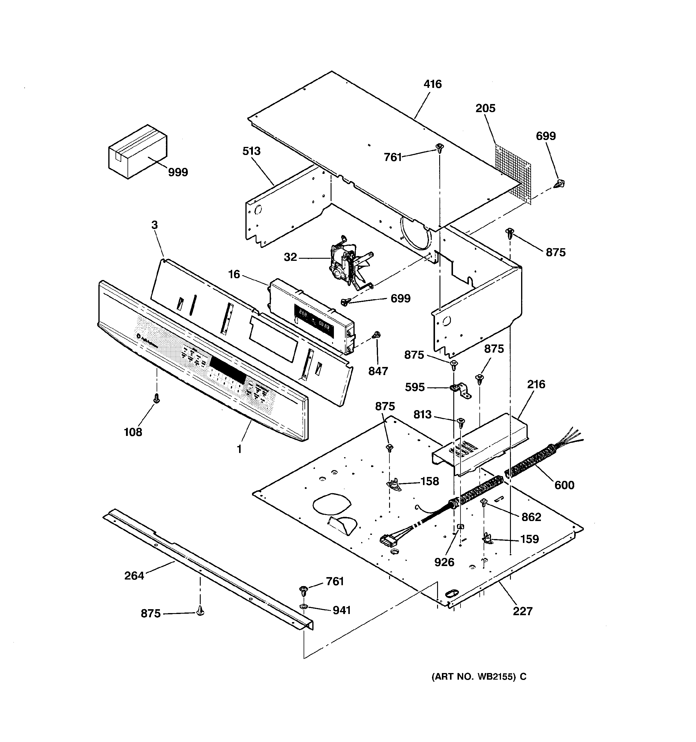 GE JT910WA2WW control panel diagram