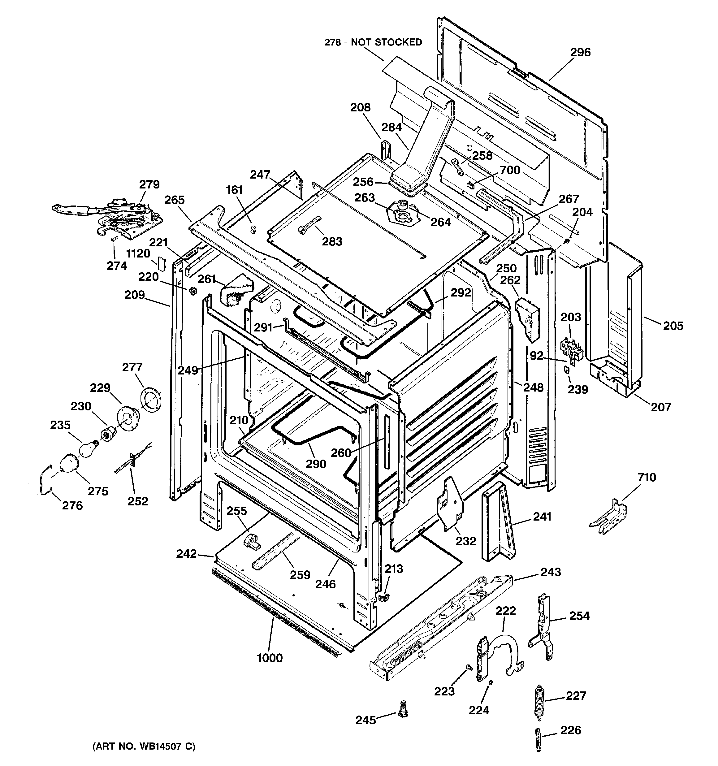 GE JB600WK4WW body parts diagram
