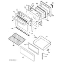 Hotpoint RB790WK4WW door & drawer parts diagram